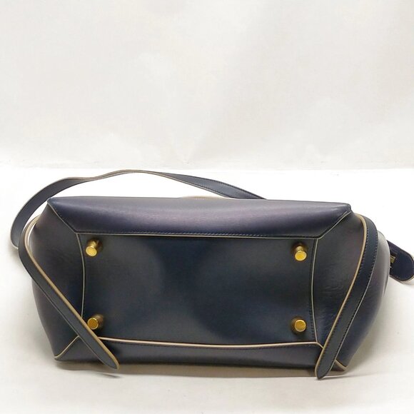 CELINE Hand Bag Navy Blue Leather mon869-100625 - Picture 5 of 16